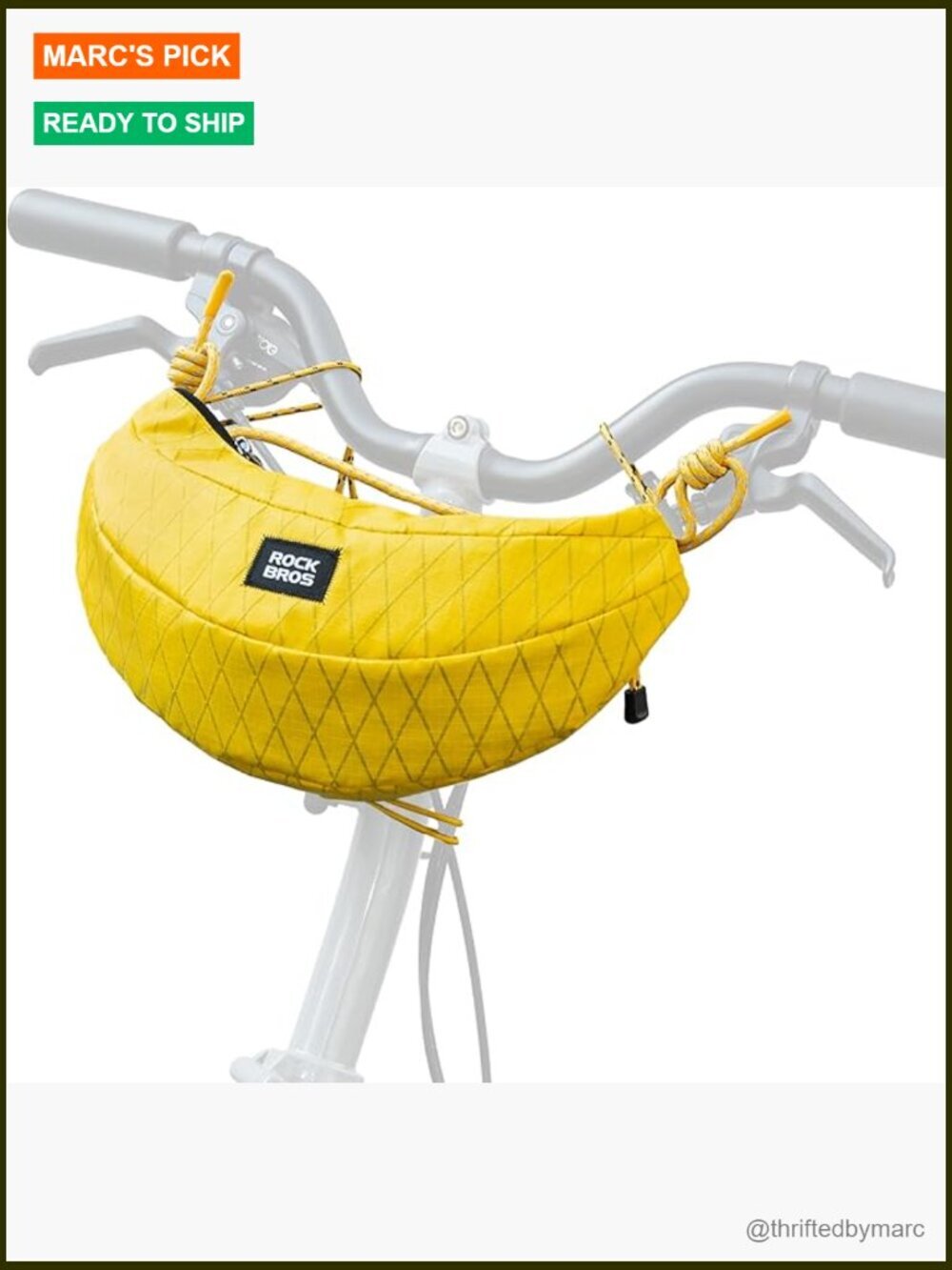 1.8L Nylon Handlebar Bag Converts to Crossbody Waist Pack for Cycling